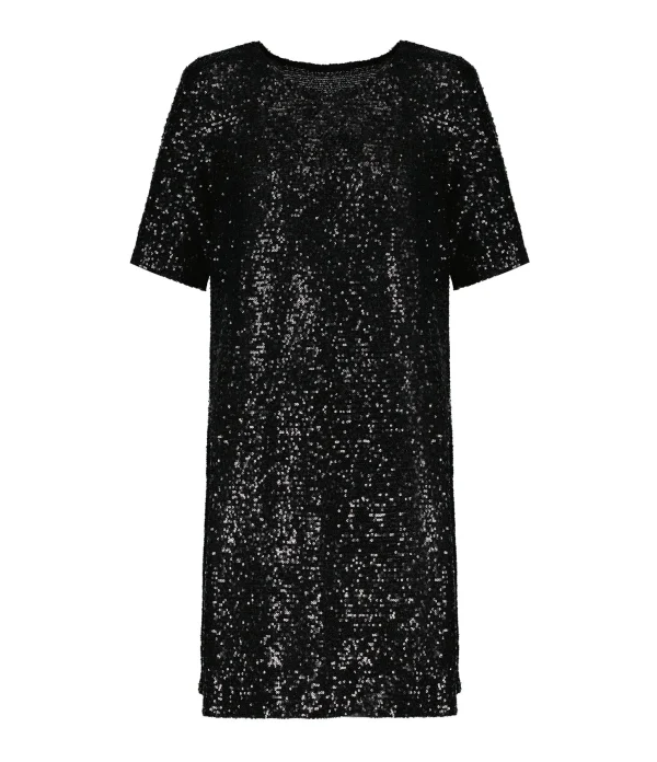 soldes ligne JEANNE VOULAND Robe Gala Sequin Noir 1