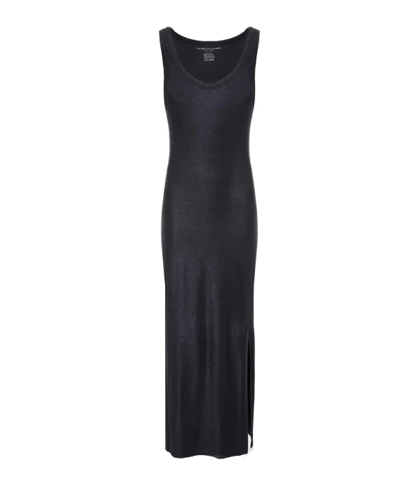 MAJESTIC FILATURES Robe Longue Marine marque pas cher 1