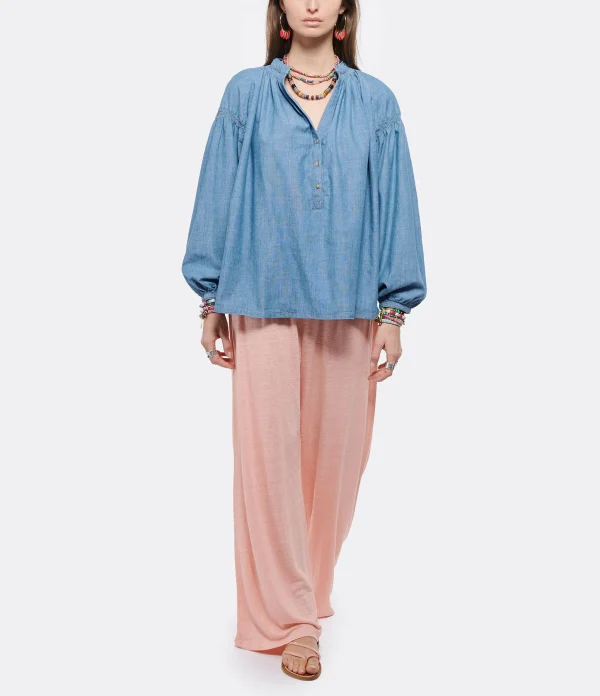 boutique en ligne Vanessa Bruno Blouse Nipoa Coton Chambray 5