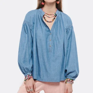 boutique en ligne Vanessa Bruno Blouse Nipoa Coton Chambray 11