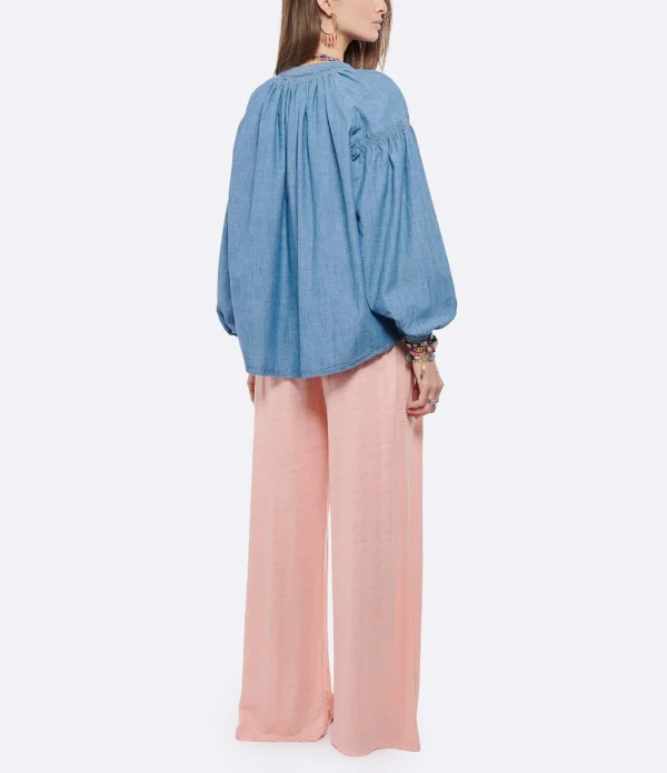 boutique en ligne Vanessa Bruno Blouse Nipoa Coton Chambray 6