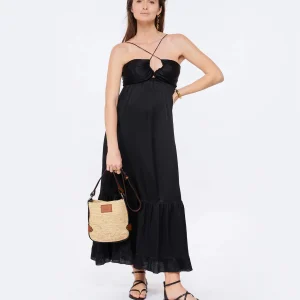mode pas cher Vanessa Bruno Robe Longue Alexandra Noir 10