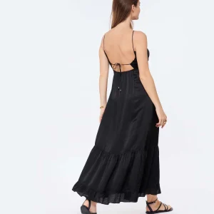 mode pas cher Vanessa Bruno Robe Longue Alexandra Noir 12